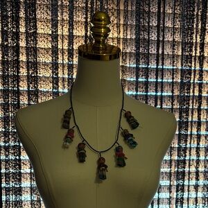 Colorful Guatemalan Worry Doll Necklace